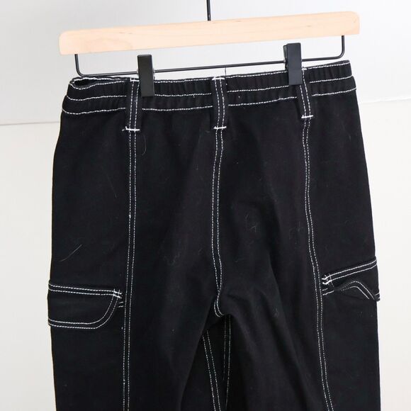 Pacsun Black Low Rise Puddle Cargo Pants Small - Picture 6 of 10